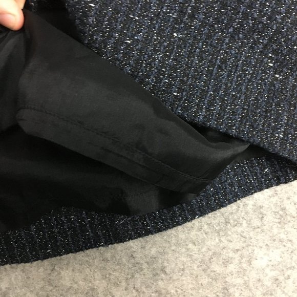 LOFT Skirt 6 Wool Blend Black Tweed Lined Pockets Career Casual Short Length - Picture 10 of 16